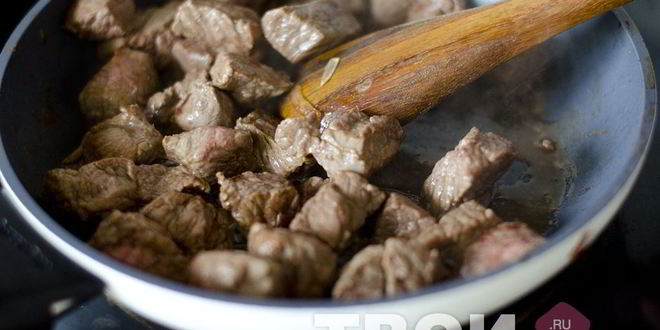 Рецепт жаркого из говядины с белыми грибами