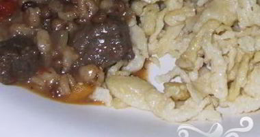 Рецепт Жаркого из говядины с чечевицей и красным вином