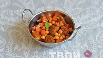Рецепт Жаркого из говядины с нутом
