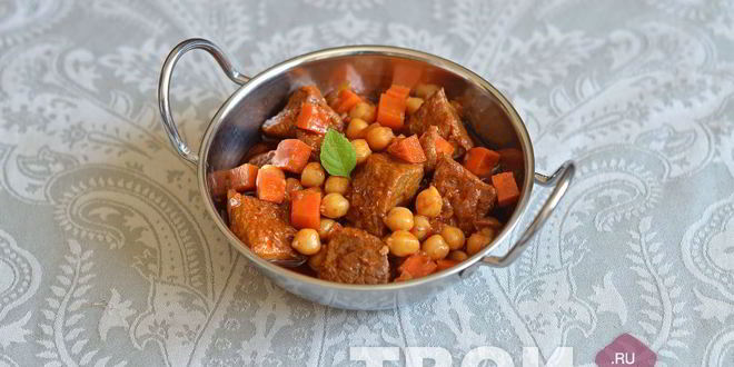 Рецепт жаркого из говядины с нутом