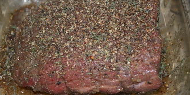 Рецепт жаркого из говядины с пряной корочкой