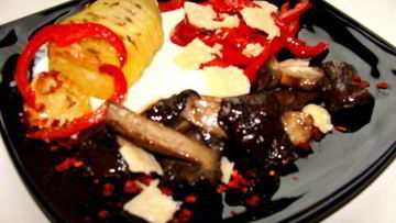 Рецепт Жаркого из грибов с паприкой и сыром Джюгас