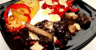 Рецепт Жаркого из грибов с паприкой и сыром Джюгас