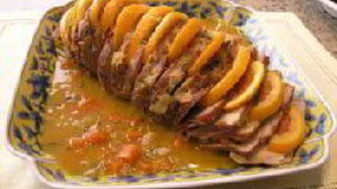 Рецепт жаркого из свинины с апельсинами