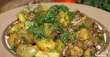 Рецепт Жаркого из желудков куриных