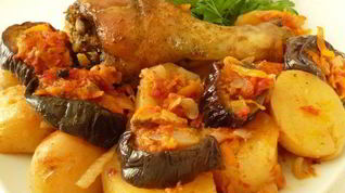 Рецепт Жаркого с баклажанами и картошкой