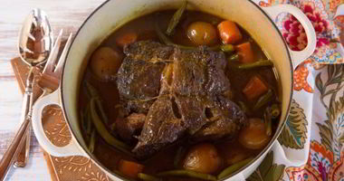 Рецепт Жаркого с говядиной, картофелем и фасолью