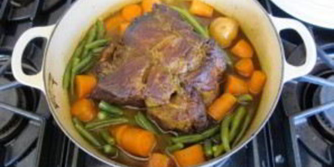 Рецепт жаркого с говядиной, картофелем и фасолью