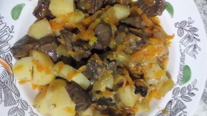 Рецепт жаркого с сердцем