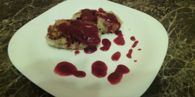 Рецепт Картофельных зраз с клюквенным соусом