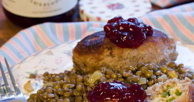 Рецепт Рисова-мясных зразы с чечевичным гарниром