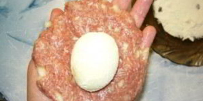 Рецепт зраз с целым яйцом