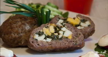 Рецепт Зраз с зеленым луком