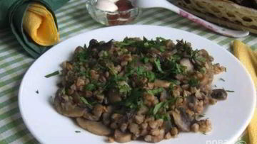 Рецепт Гречки с грибами и луком