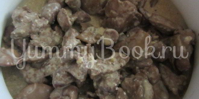 Рецепт гречки с грибами, куриной печенью и сердцами в мультиварке