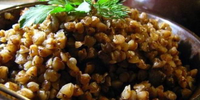 Рецепт гречки с куриными сердечками