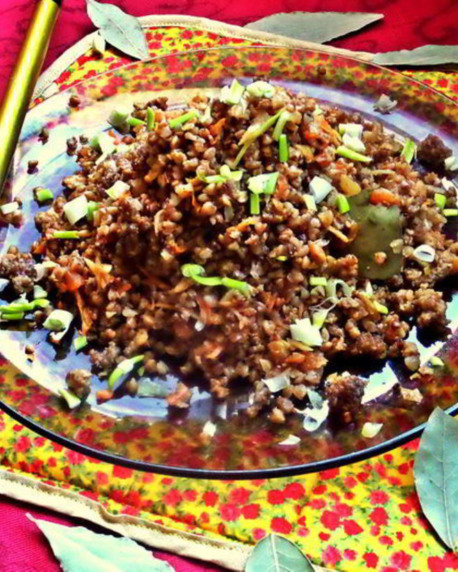 Рецепт гречки с мясом и корнеплодами