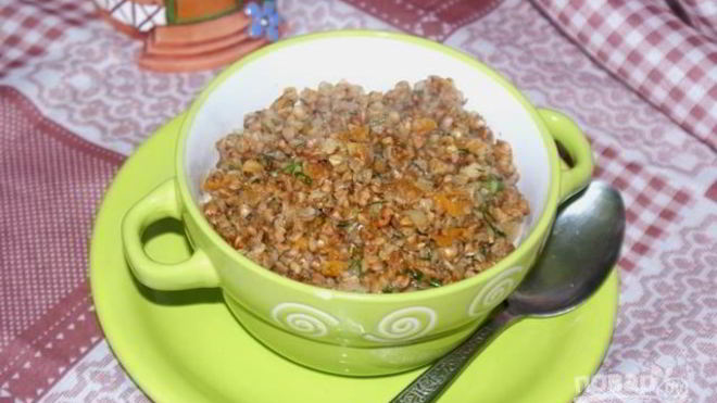 Рецепт гречки с овощами и чесноком