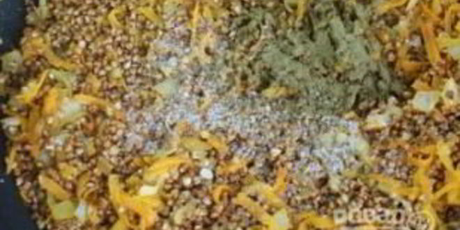 Рецепт гречки с овощами и чесноком