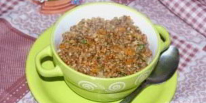 Рецепт гречки с овощами и чесноком
