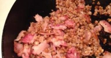 Рецепт Гречки с салом и луком