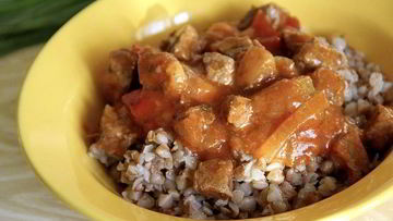 Рецепт Гречки со свининой с подливкой