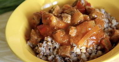 Рецепт Гречки со свининой с подливкой