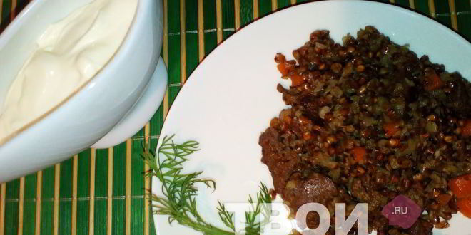 Рецепт гречки в казане с печенью