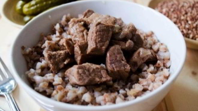 Рецепт каши гречневой с говядиной