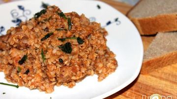 Рецепт Томленой гречки со свининой