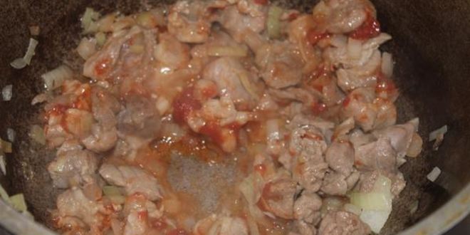 Рецепт томленой гречки со свининой