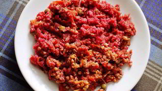 Рецепт Зеленой гречки с свеклой и помидорами