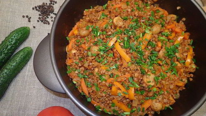 Рецепт жареной гречки