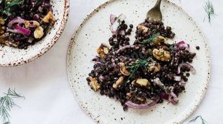 Рецепт Каши из черной чечевицы