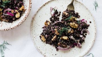 Рецепт Каши из черной чечевицы