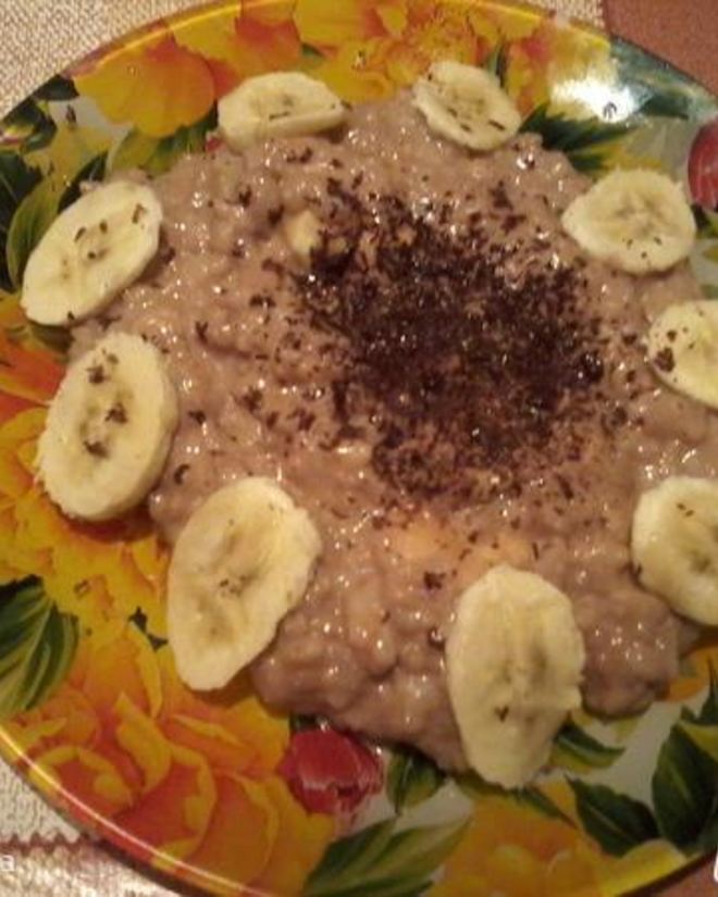 Рецепт каши рисовой шоколадно-банановое наслаждение