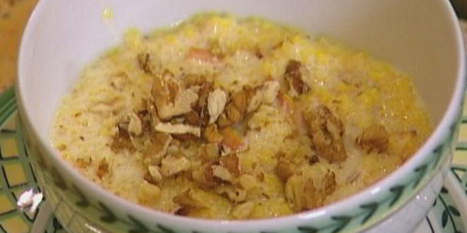 Рецепт кукурузной каши с тыквой и грецкими орехами