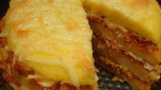 Рецепт Поленты с фаршем и сыром