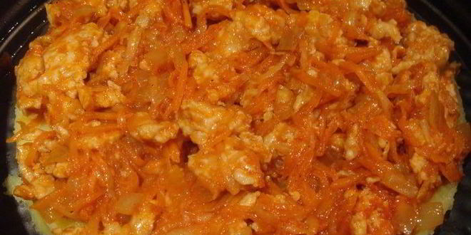 Рецепт поленты с фаршем и сыром