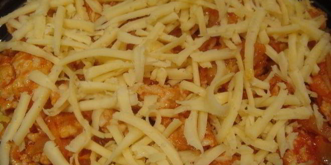 Рецепт поленты с фаршем и сыром