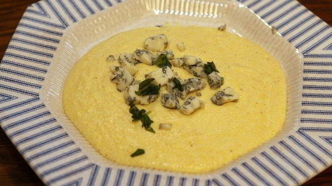 Рецепт поленты с горгонзолой