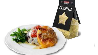 Рецепт Поленты с грибами портобелло