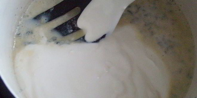 Рецепт поленты, жаренной с грибами и соусом дор блю