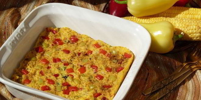 Рецепт Запеченной поленты с овощами