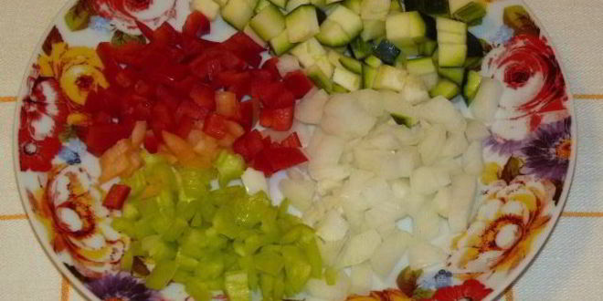 Рецепт запеченной поленты с овощами