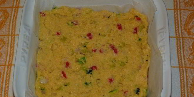 Рецепт запеченной поленты с овощами