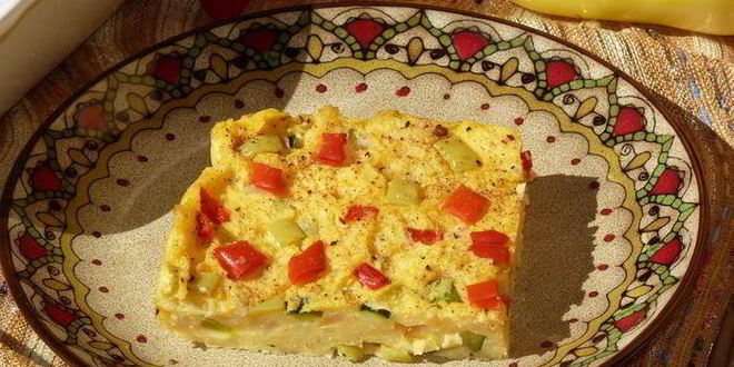 Рецепт запеченной поленты с овощами