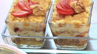 Рецепт Гурьевской каши с клубникой