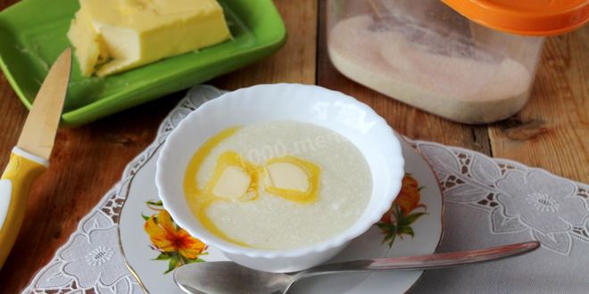 Рецепт Манной каши на молоке без комочков классическая