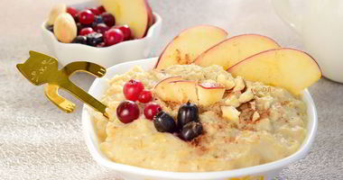 Рецепт Датской овсянки с кусочками фруктов